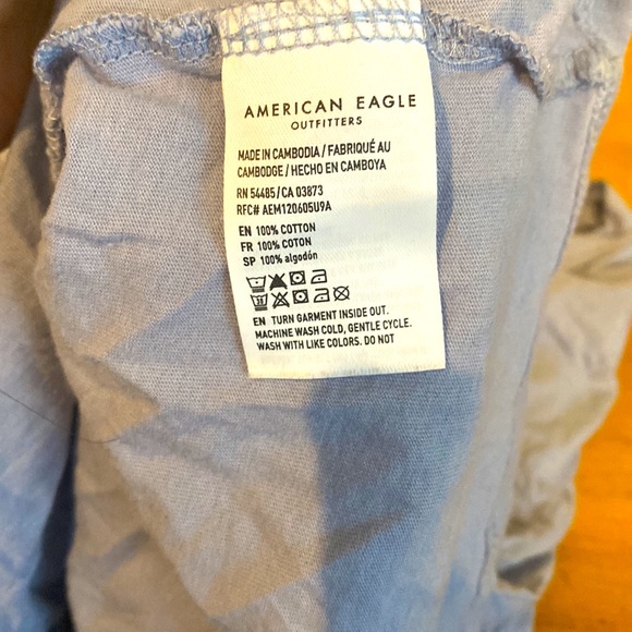 American Eagle Short Sleeve Crew Neck Cropped T-Shirt Phases of the Moon Medium - Picture 4 of 5